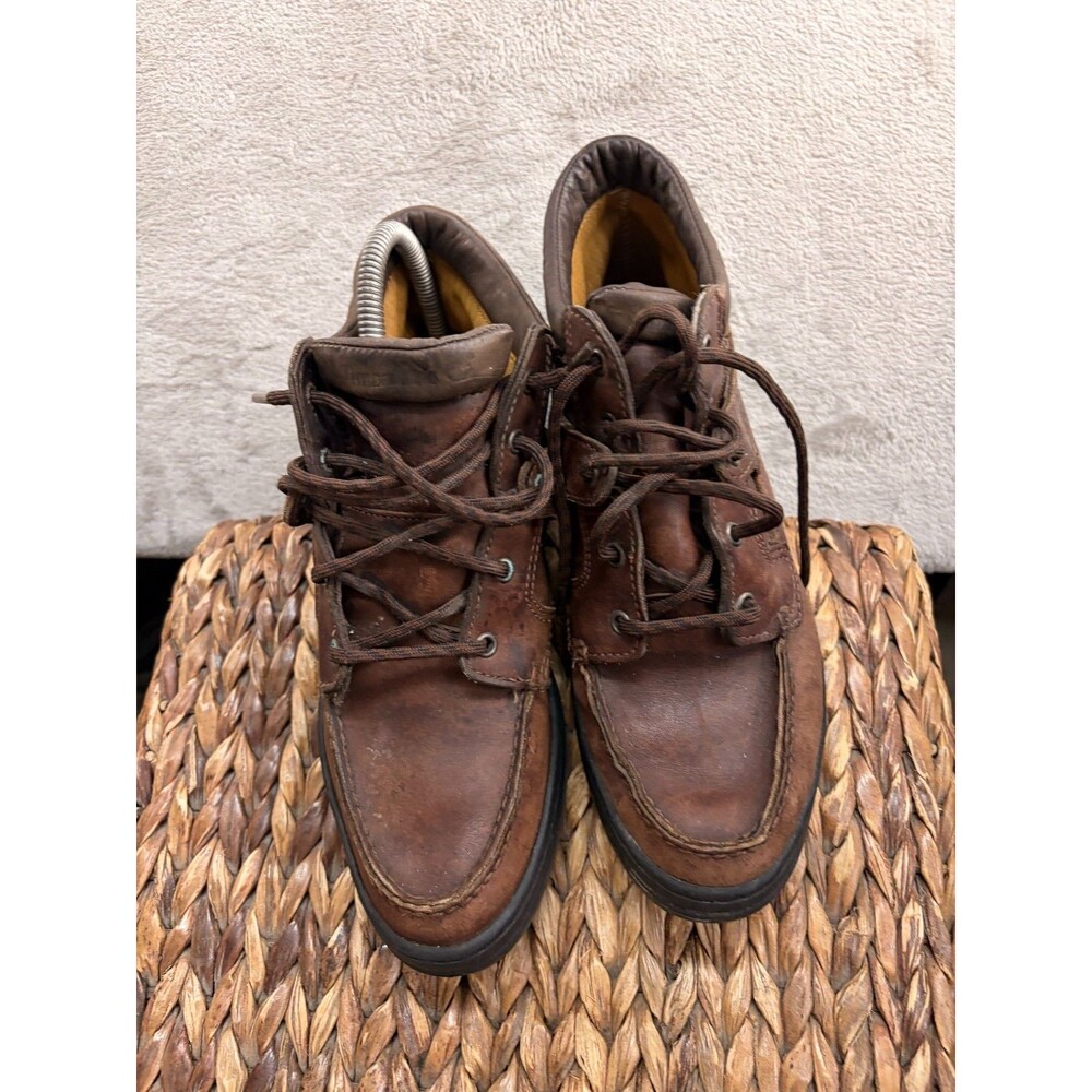 TIMBERLAND 38345 womens Brown Leather Lace Up Boots / Size 9 Goretex